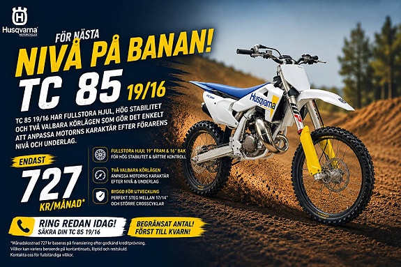 Husqvarna TC 85 19/16 | Från 727 kr i månaden!