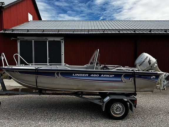 Fin Linder Arkip 460 med 50hk Honda -09 inkl 80 trailer