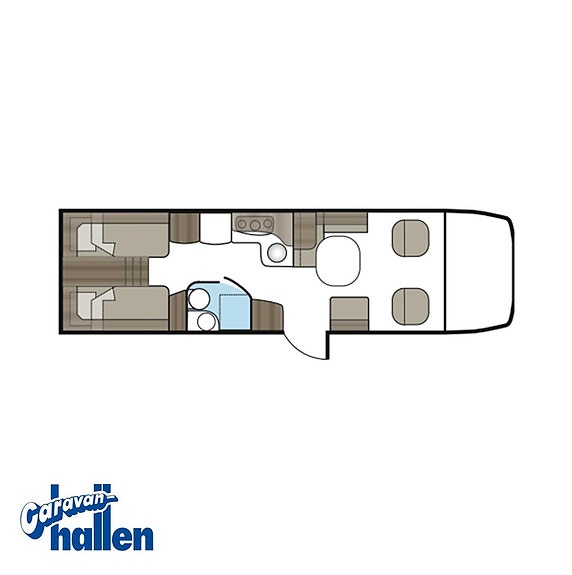 Kabe Travelmaster I 810 LGB (Tandem/5e bältesplats/AC/Hydraliskastödben/)