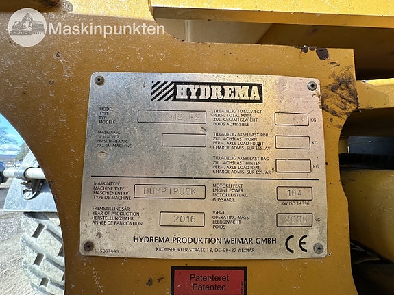 Hydrema Dumper 912 FS 11 of 27