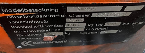 Dieseltruck Kalmar 3-500 11 of 12