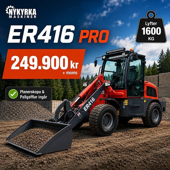 KAMPANJ! Ny Everun ER416 Pro hjullastare / lastmaskin
