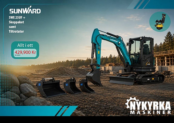 ALLT I ETT KAMPANJ Minigrävare - SUNWARD SWE25UF - 2,5 TON