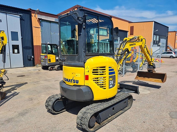 MINIGRÄVARE KOMATSU PC26 MR3 Ny TILT 3st beg. skopor 7 of 10