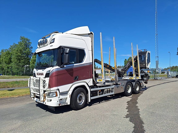 Scania R650 Timmerbil med Kran