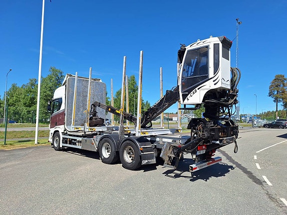Scania R650 Timmerbil med Kran 3 of 12