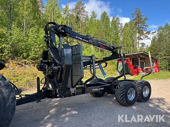 Skogsvagn med kran Palms 12D/ 5,72 med fjärrs