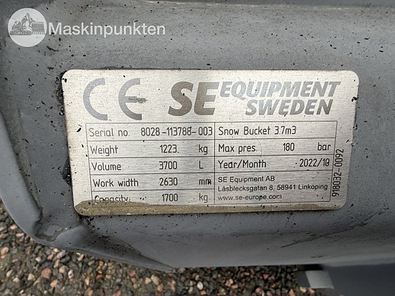 SE Snow bucket 37m3 klaffskopa 8 of 22