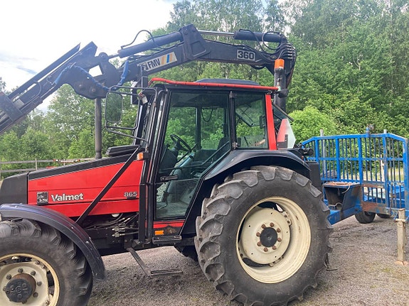 Valmet 865 med kran och Skogskärra 5 of 12