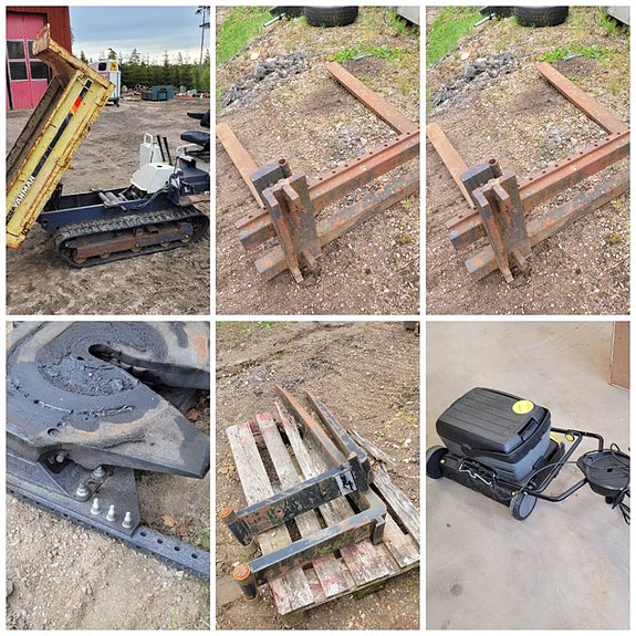 Minidumper, gafflar, vändskiva, och mera