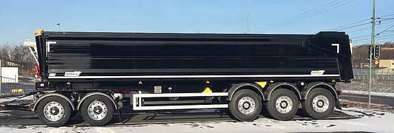 Benalu Vikt 7,7ton 5 axlad tippsläpvagn Dubbelmont. 45ton 5 of 12