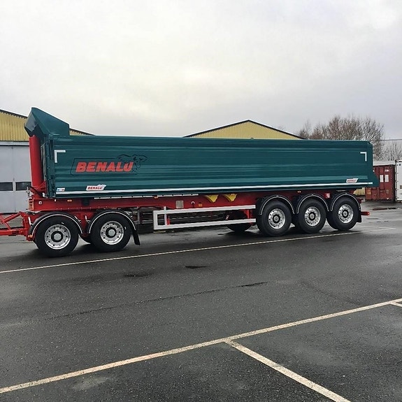 Benalu Vikt 7,7ton 5 axlad tippsläpvagn Dubbelmont. 45ton 11 of 12