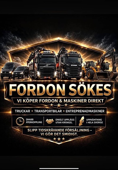 Vi köper din lastbil / maskin – snabb affär!