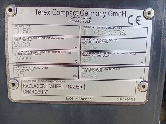 Terex TL 80, Hjullastare 18 of 18