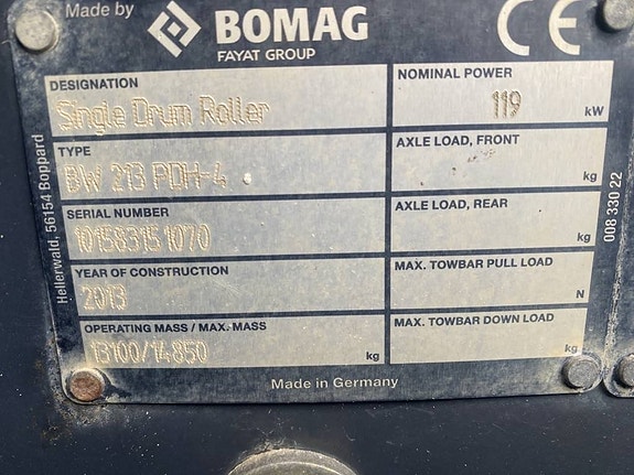 Bomag BW 213 P D H-4 15 of 15