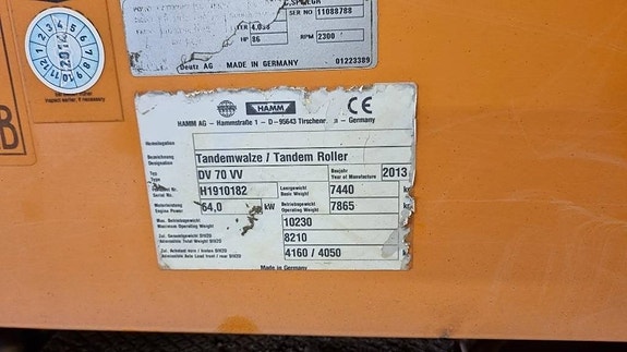 Hamm DV70VV, Vält 13 of 17