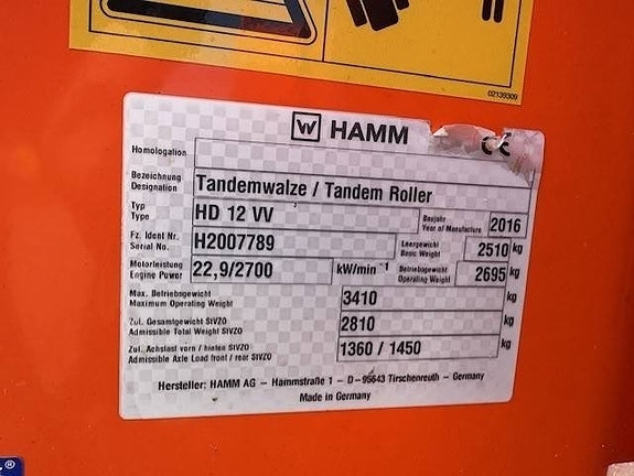 Hamm HD12 VV, Vält 14 of 14