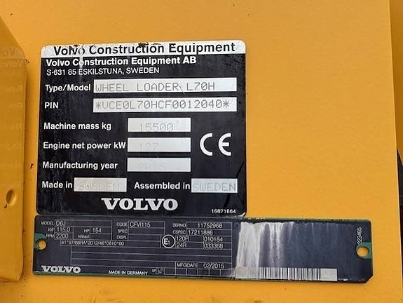 Volvo L 70 H 12 of 19