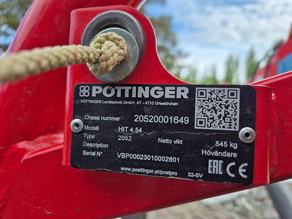 Pöttinger HIT 4.54 5.4 m Lite använd 2019 Bra skick 11 of 12