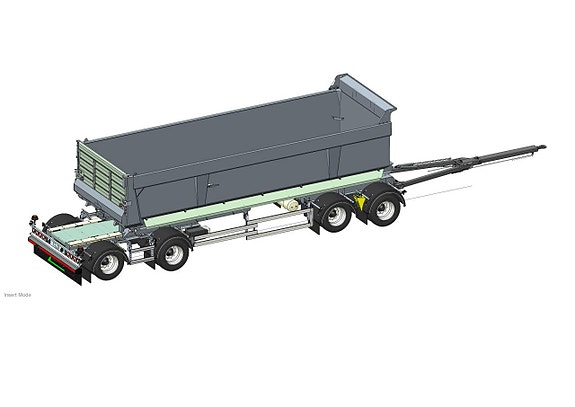 Hakarps 38 tons dumpervagn med skjutbar boggie