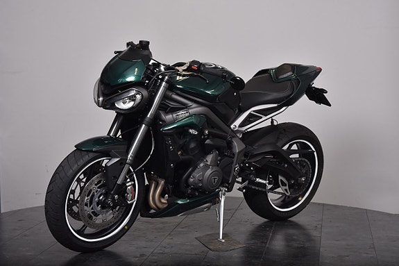 Triumph Triple Street RS Slip on/  Folierad i british racing green/ Fint skick 3 of 18