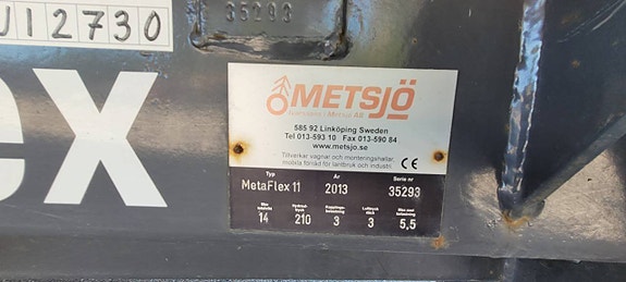 Växlarvagn Metsjö MetaFlex 11 / Schaktflak 9 of 10