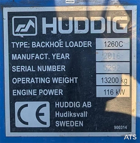 Huddig 1260C Cable Traktorgrävare (2,247,000:- ex moms) 16 of 17