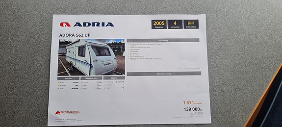 Adria 562 up 5 of 7