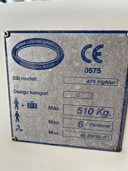 Askeladden 475 Fighter 16 fot med Mariner 60 HK 10 of 15