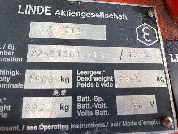 -- Linde E15 Truck 6 of 6