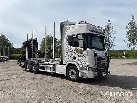 Timmerbil med kran - Scania, R660B6X4NB 4 of 30
