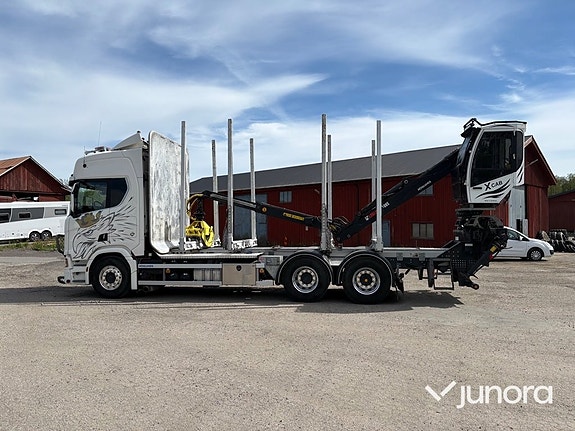 Timmerbil med kran - Scania, R660B6X4NB 2 of 30