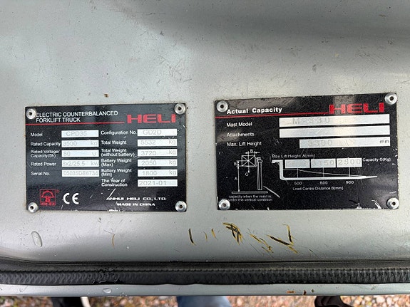 HELI G3 Series 35 CPD35 eltruck 9 of 9