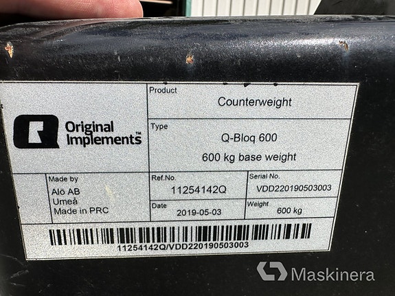 Motvikt Gjutjärnsvikt traktor Q-bloq 600 7 of 20