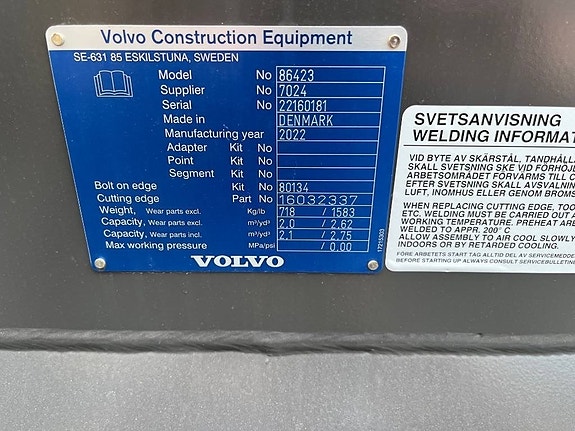 Volvo Standardskopa / Bucket 3 of 3