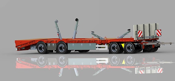 Hakarps - 38 tons bodvagn hydraulisk ramp + båtstöttor 2 of 10
