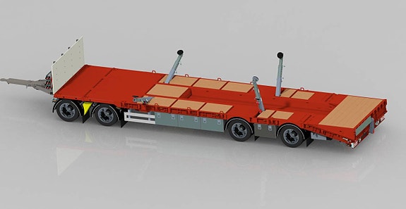 Hakarps - 38 tons bodvagn hydraulisk ramp + båtstöttor 3 of 10