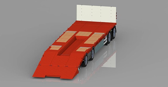Hakarps - 38 tons bodvagn hydraulisk ramp + båtstöttor 5 of 10