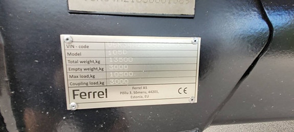Schaktvagn Ferrel 105D / 10,5 ton 12 of 12