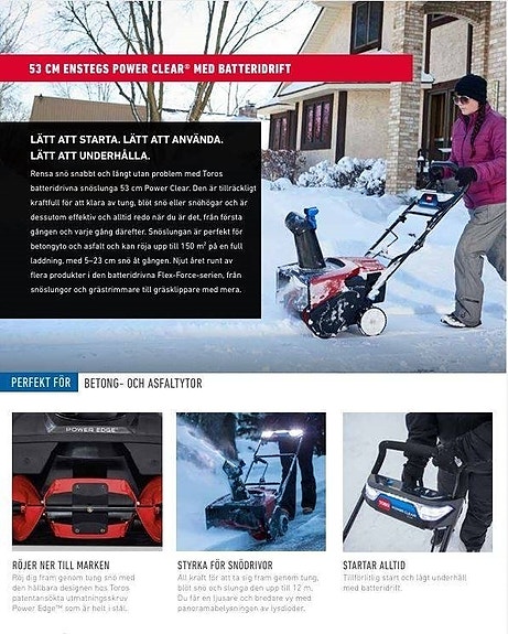 Toro Toro Powerclear E21 batteridriven snöslunga 2 of 5