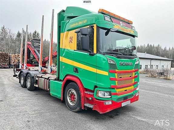 Scania R650 Timmerbil med kran (649,000:- ex moms) 2 of 24