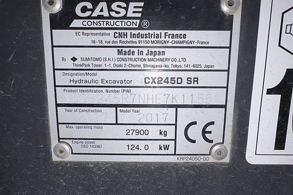 CASE CX 245 D SR 16 of 24