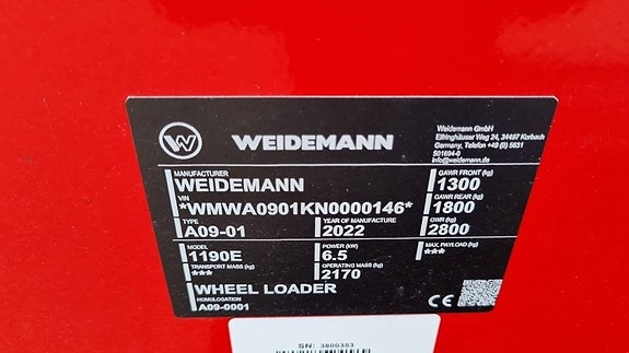 Weidemann 1190e Eldriven Kompaktlastare 8 of 12
