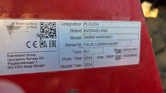 Kverneland 3400S-85-6 Variomat DEMO 7 of 8