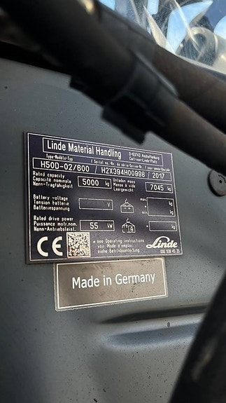 Linde H50D 02/600 (394) , 5-tons dieselmotvikt 2400-gaff 10 of 11