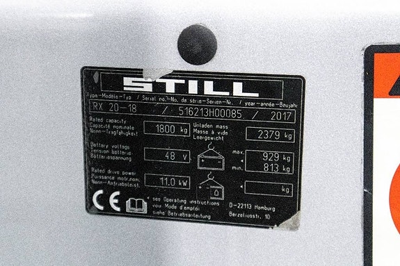 Still Motviktstruck m rejäl lyfthöjd om 4770mm, RX20-18 6 of 8