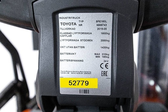 BT SPE 160 L, höglyftande ledstaplare m låga timmar! 9 of 10