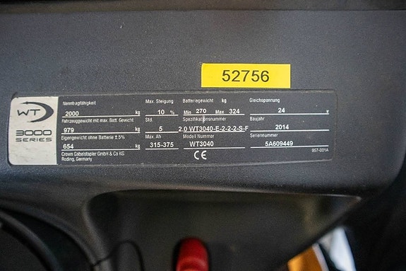 Crown WT 3040-E Smidig låglyftare med bra batteri! 9 of 9
