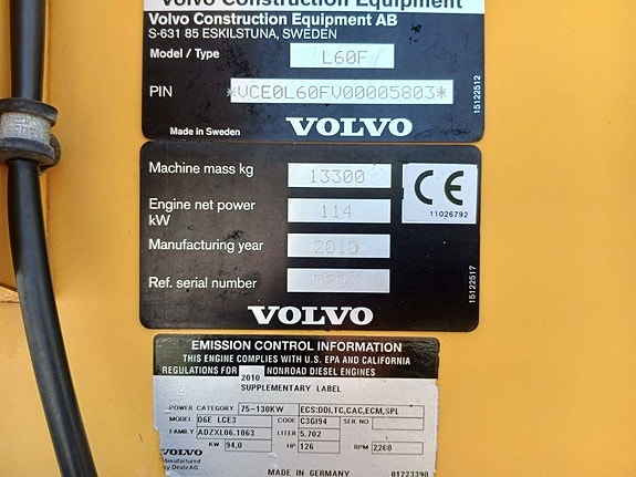 Volvo L60 F, Hjullastare 22 of 22