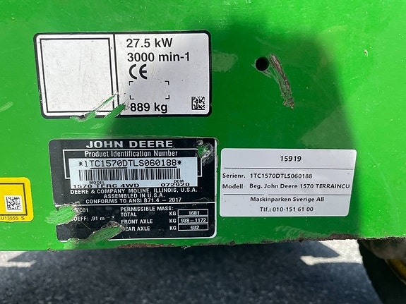 John Deere 1570 AWD TERRAINCUT 9 of 11